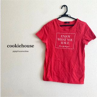 Tシャツ　カジュアル　トップス　赤　半袖(Tシャツ(半袖/袖なし))