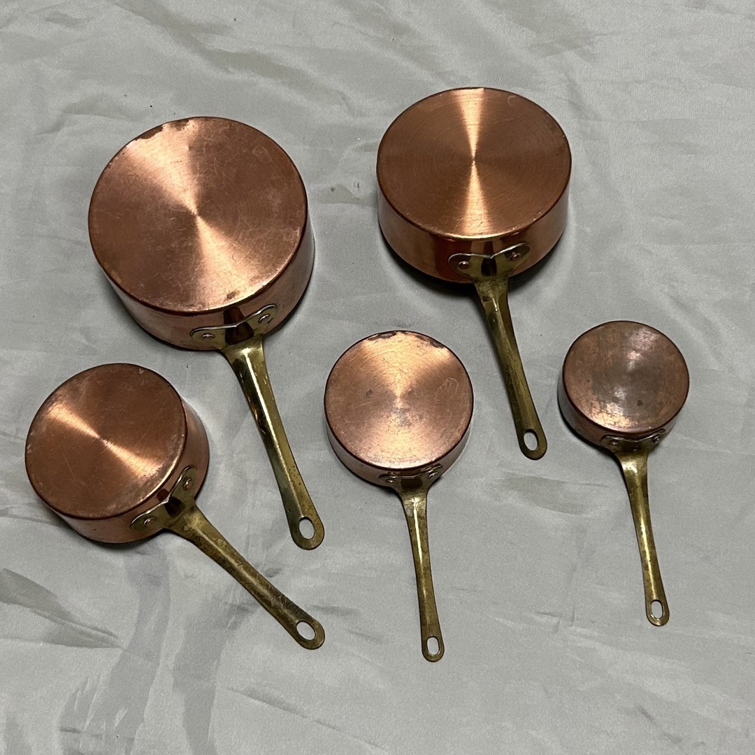 銅製 片手鍋 ミニ 5個セット コッパー インテリア オブジェ