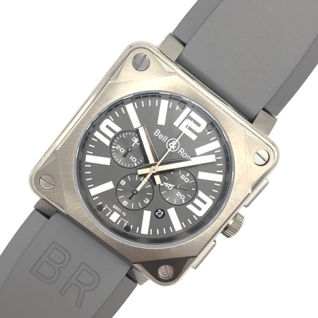 ベル＆ロス Bell & Ross プロ　チタニウム BR01-94-TT チタン ベルト：ラバー 自動巻き メンズ 腕時計