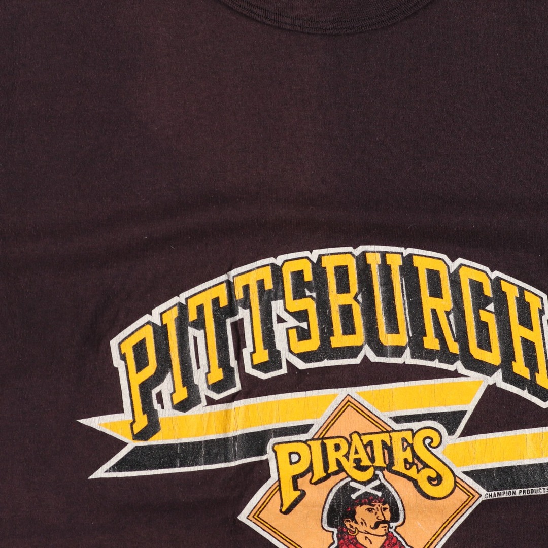 80年代 チャンピオン Champion トリコタグ MLB PITTSBURGH PIRATES ピッツバーグパイレーツ スポーツプリントTシャツ USA製 メンズXL ヴィンテージ /eaa352412