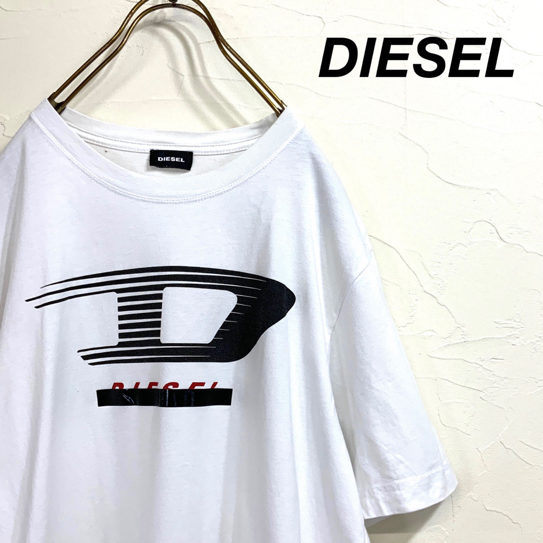 古着【2点おまとめ】DIESEL ディーゼルビッグロゴ 半袖 tシャツ L ホワイト