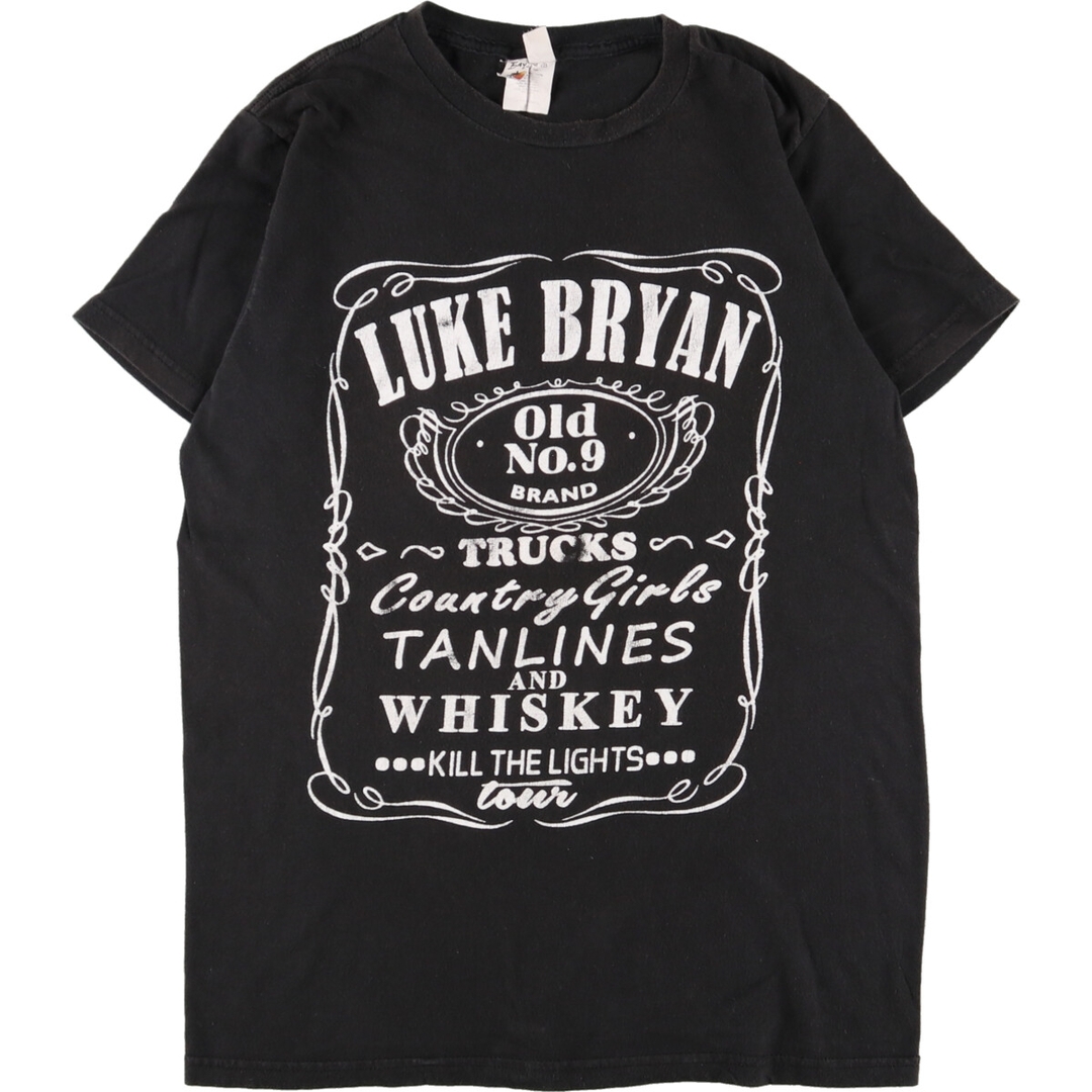 Bay Island LUKE BRYAN ルークブライアン 両面プリント バンドTシャツ バンT メンズM /eaa352086ブラック系黒色柄