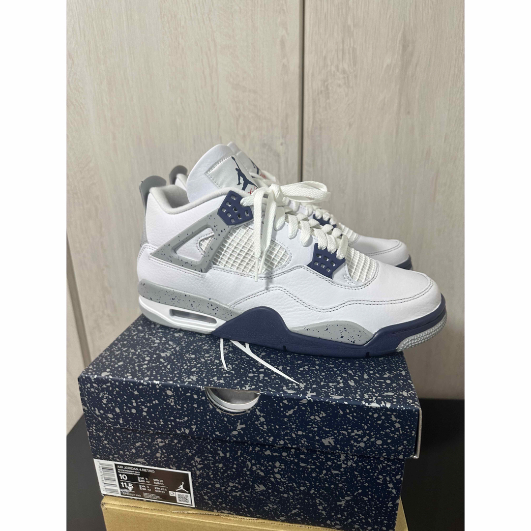 NIKE(ナイキ)のNike Air Jordan 4 Midnight Navy エアジョーダン メンズの靴/シューズ(スニーカー)の商品写真