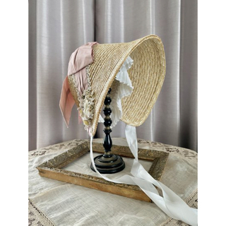 ヴィクトリアンメイデン(Victorian maiden)の麦藁ボンネット　Belle des poupee(麦わら帽子/ストローハット)