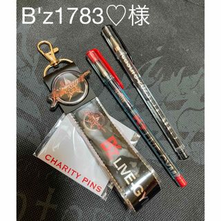 B'z 銀テストラップ　pleasure2023 STARS  ピンバッチ付き(ミュージシャン)