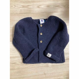 プチバトー(PETIT BATEAU)のプチバトー　74センチ　ニットカーディガン(カーディガン/ボレロ)