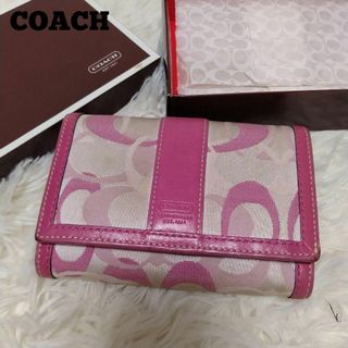 コーチ(COACH)のCOACH 折り財布 シグネチャー ピンク2(財布)