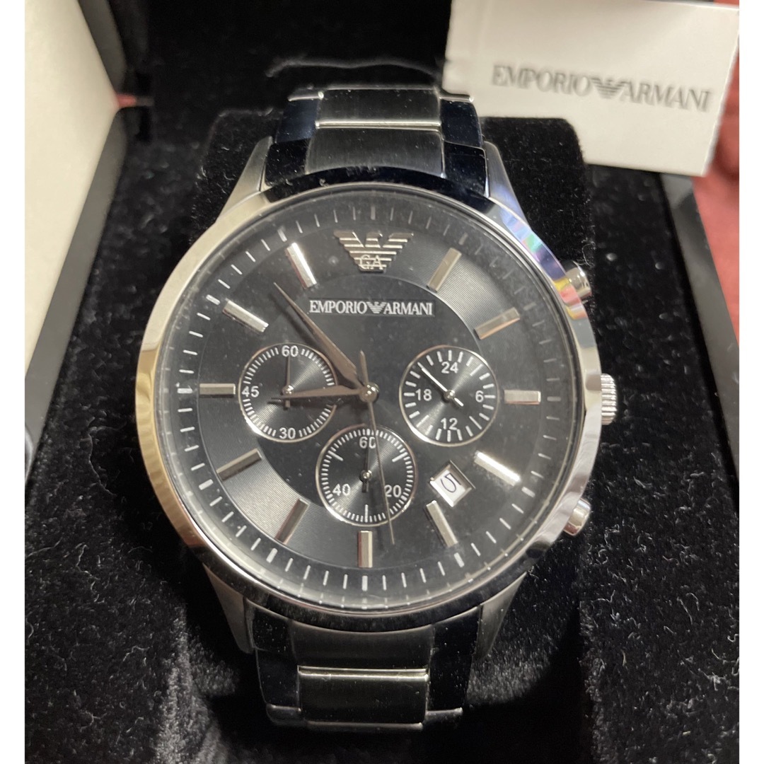 Emporio Armani(エンポリオアルマーニ)の美品！！エンポリオ アルマーニ  クロノ クオーツ メンズ 腕時計 AR2434 メンズの時計(腕時計(アナログ))の商品写真