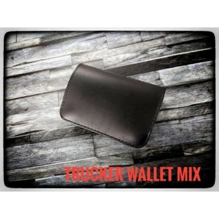 お札を折らず収納可能◆収納力抜◆トラッカー　ウォレット　MIX◆エイジングモデル(財布)