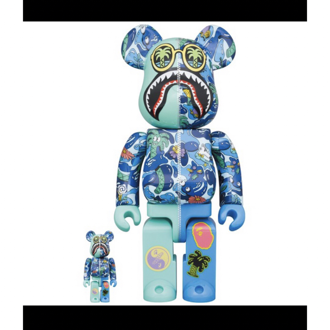 400％BAPE × Steven Harrington × BE@RBRICK ブルー