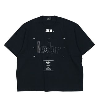 カラー(kolor)のkolor 21SSロゴ刺繍Tシャツsize2(Tシャツ/カットソー(半袖/袖なし))