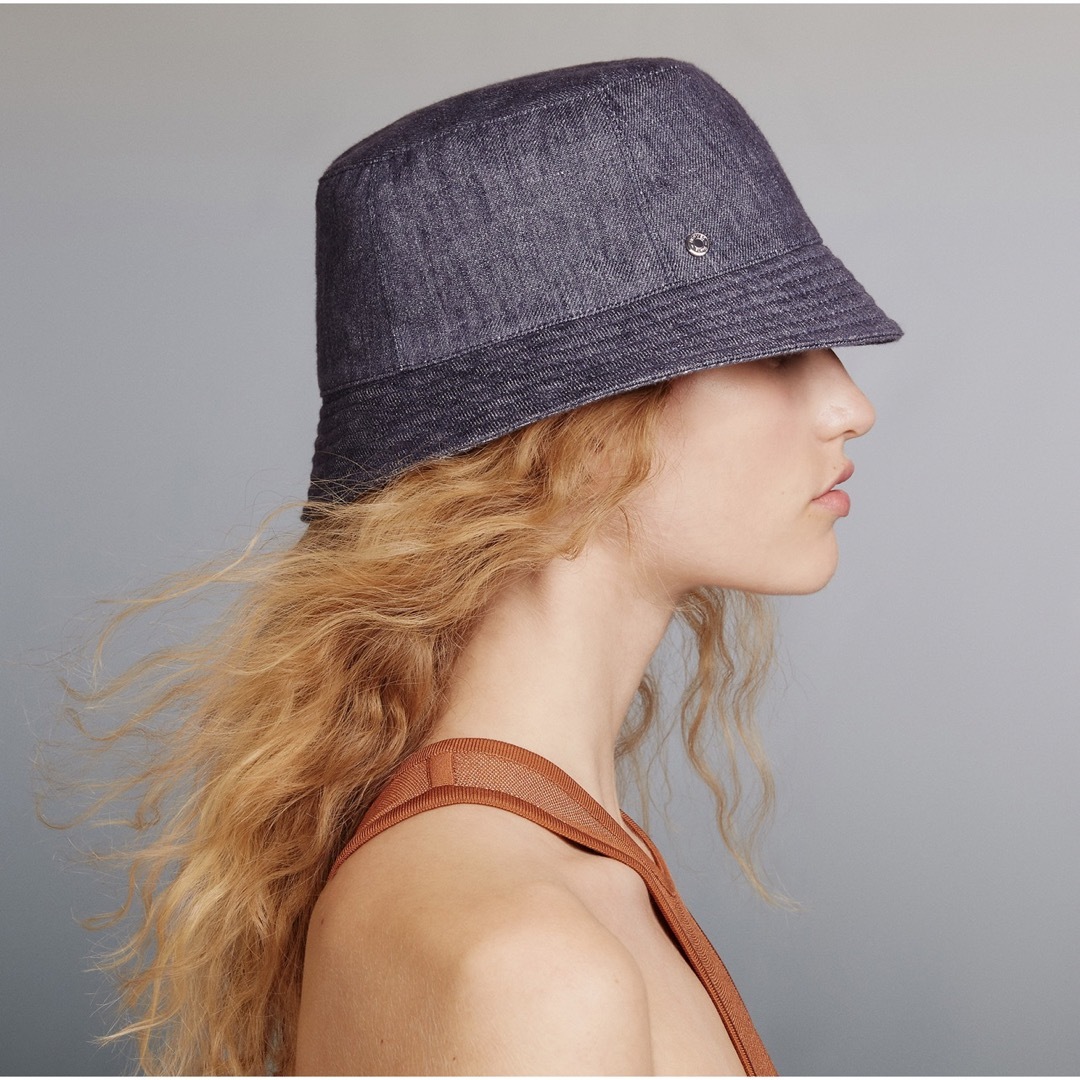 HERMES エルメス ハット Hロゴ フランス製 サイズ59 レディース