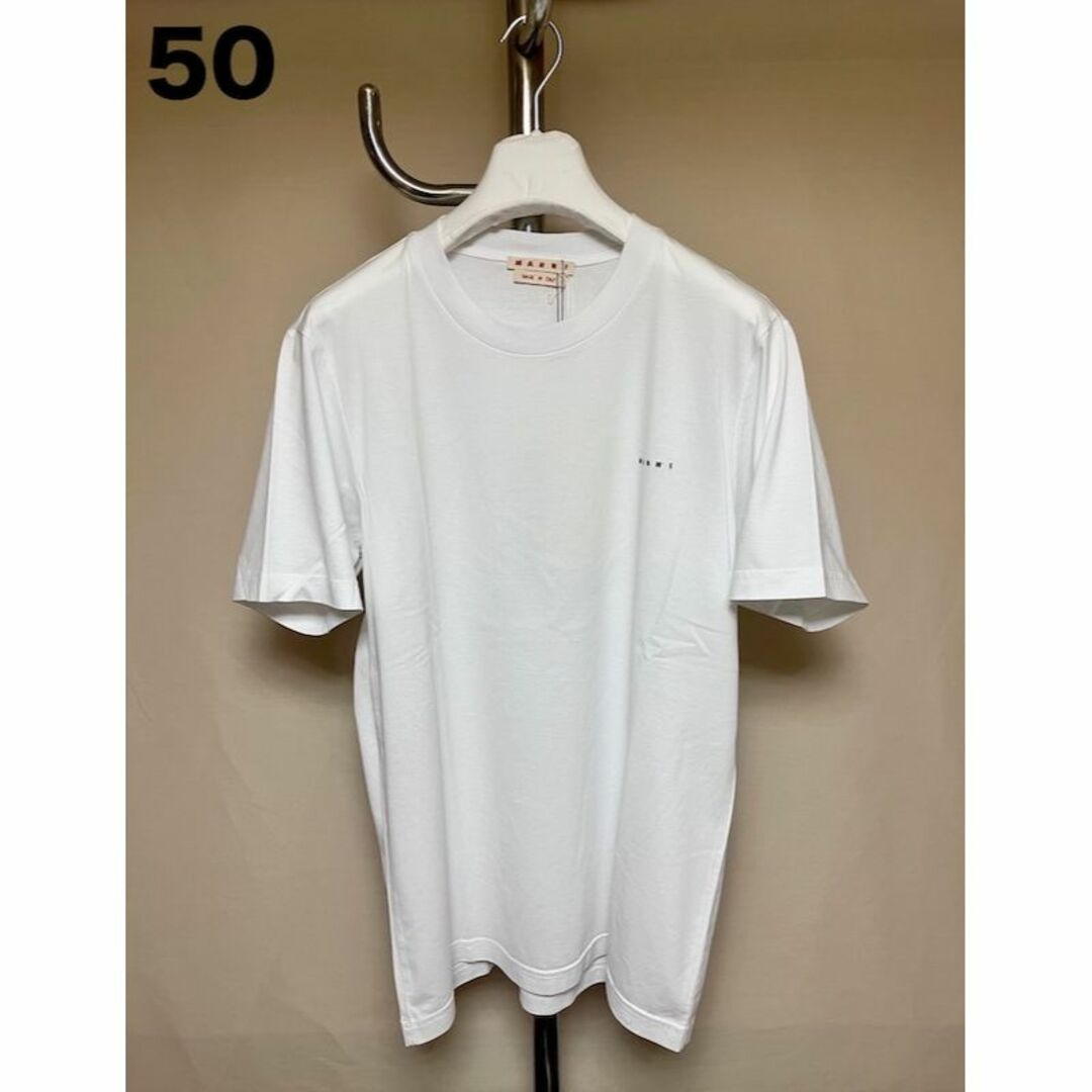 新品 50 22ss MARNI 胸ミニロゴ Tシャツ 黒 3713