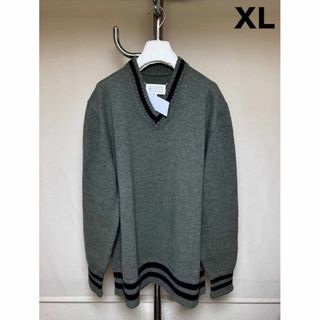 マルタンマルジェラ(Maison Martin Margiela)の新品 XL マルジェラ 21aw スクールセーター カーキ 4971(ニット/セーター)