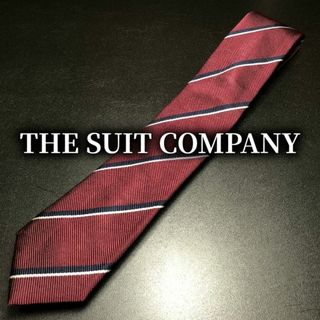 スーツカンパニー(THE SUIT COMPANY)のスーツカンパニー レジメンタル ワインレッド ネクタイ B102-W06(ネクタイ)