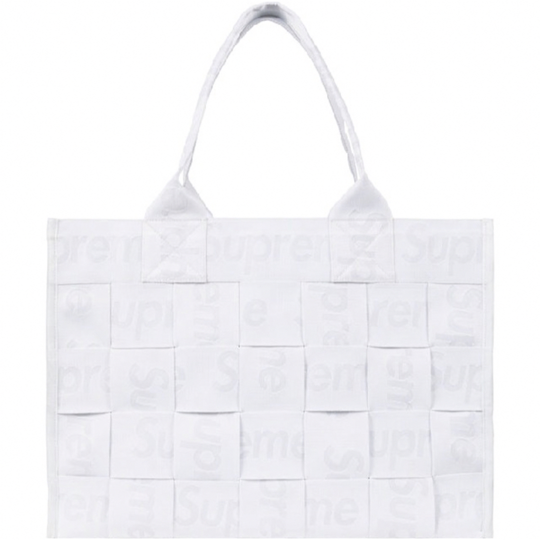 Supreme Woven Large Tote white 白　新品