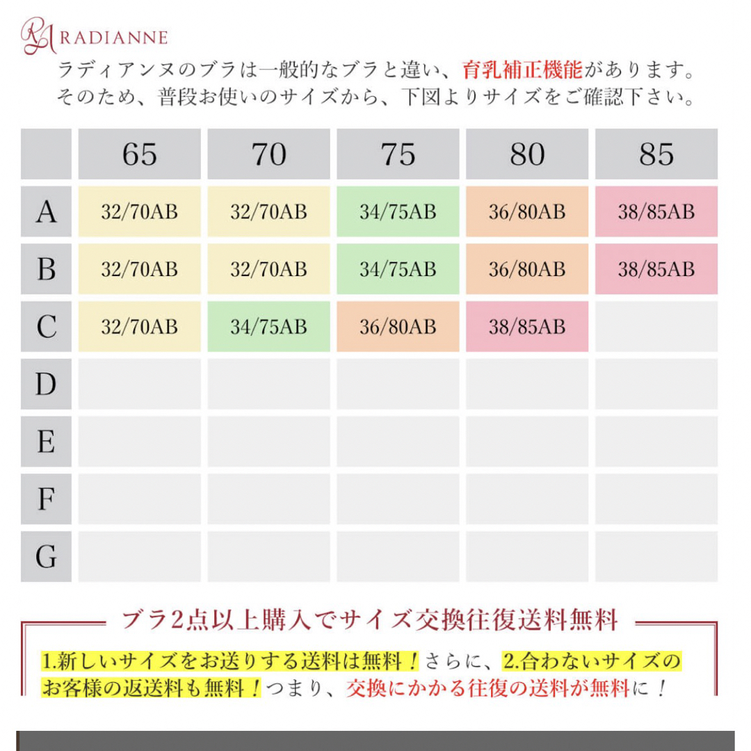 ラディアンヌ ブラ レディースの下着/アンダーウェア(ブラ)の商品写真