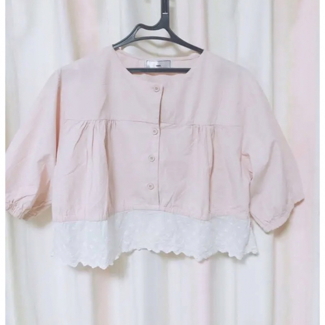 LOWRYS FARM(ローリーズファーム)のside ribbon shirts サイドリボン シャツ ブラウス レディースのトップス(シャツ/ブラウス(半袖/袖なし))の商品写真