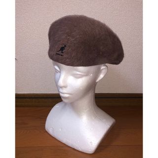 カンゴール(KANGOL)のM 良品 KANGOL Furgora 504 ファー ハンチング ベレー帽 茶(ハンチング/ベレー帽)