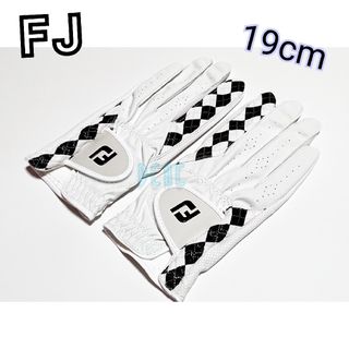 FootJoy - 新品【19cm】【ホワイト／ブラック】【両手用】フットジョイ