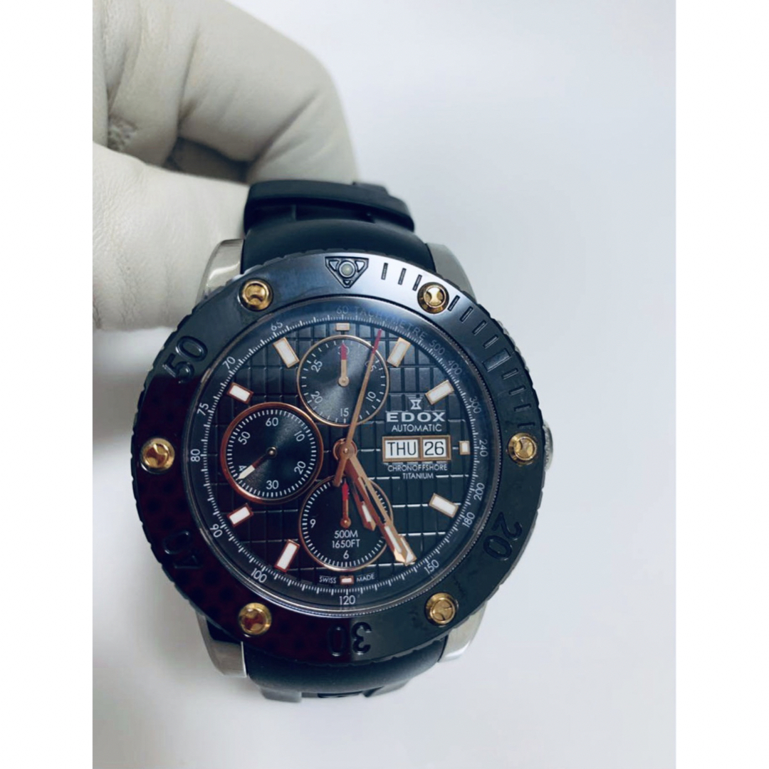 箱付 EDOX エドックス クラスワン クロノオフショア自動巻き 45mm