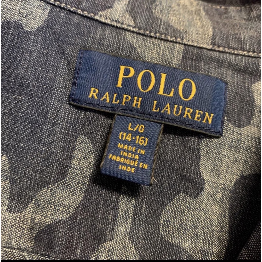 POLO RALPH LAUREN(ポロラルフローレン)のPOLO RALPH LAUREN 半袖 青系迷彩シャツ ボーイズL メンズのトップス(シャツ)の商品写真