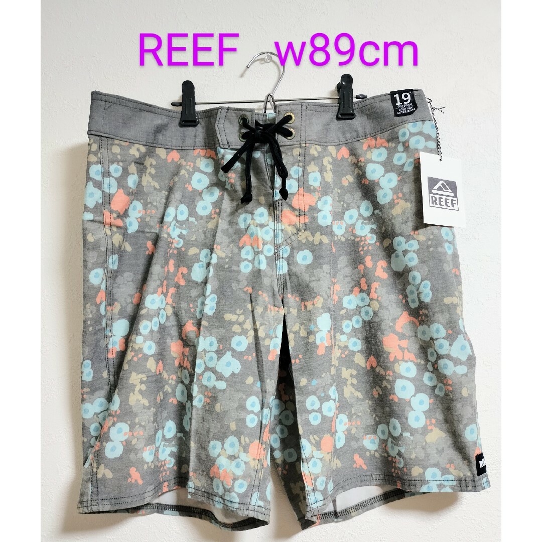 未使用☆REEFハーフパンツ グレー w89cm tic-guinee.net