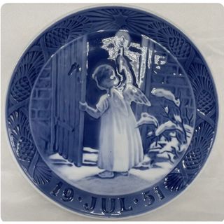 ロイヤルコペンハーゲン(ROYAL COPENHAGEN)の【希少】ロイヤルコペンハーゲン イヤープレート 1951年 クリスマスの天使(陶芸)