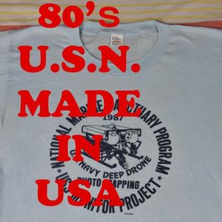 ミリタリー(MILITARY)のUSN 80’ｓ Tシャツ 12803c USA製 ミリタリービンテージ 00(Tシャツ/カットソー(半袖/袖なし))