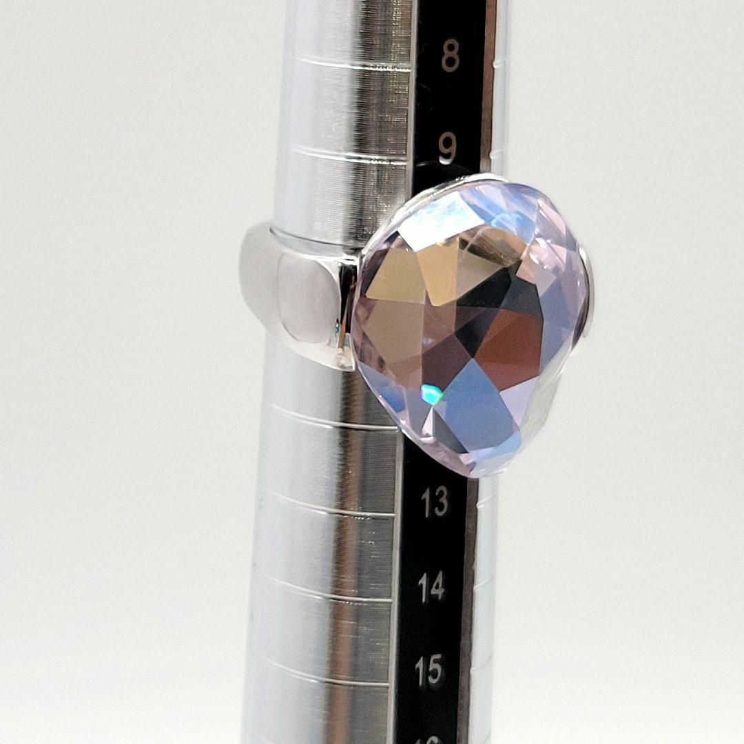 【極美品】SWAROVSKI クリスタルリング ピンク パープル 5