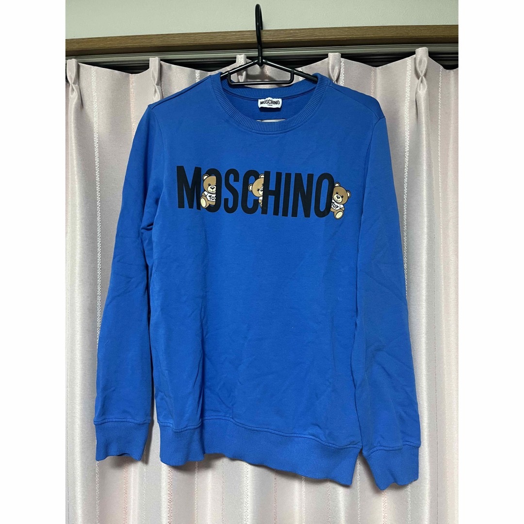 【新品】MOSCHINO  ブラック スウェット 薄手トレーナー