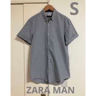 ザラ(ZARA)のZARA MAN 半袖シャツ S グレーslim fit(シャツ)