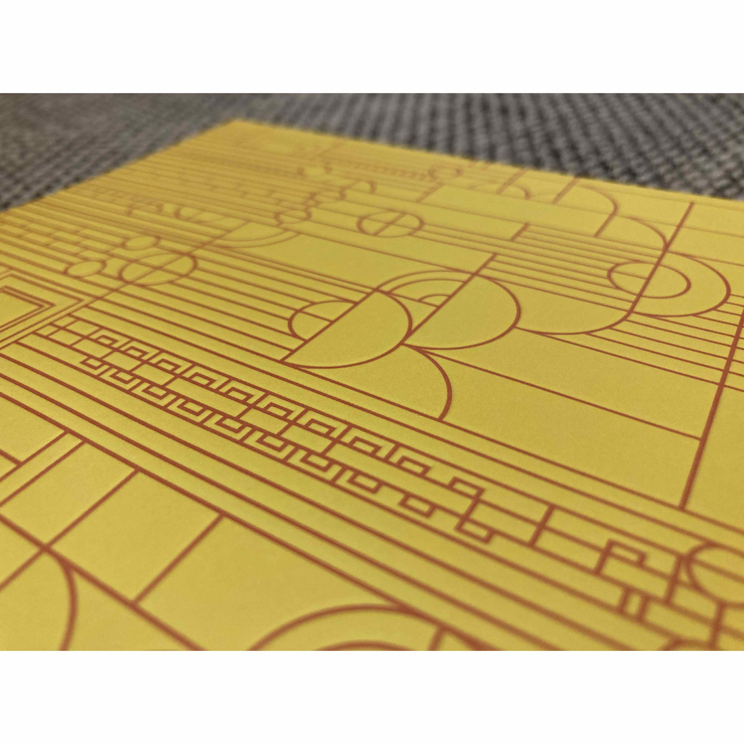 ACTUS(アクタス)のゆゆゆん様専用　フランクロイドライト　新品　ノートカード　イエロー&ブルー　額装 ハンドメイドのインテリア/家具(アート/写真)の商品写真
