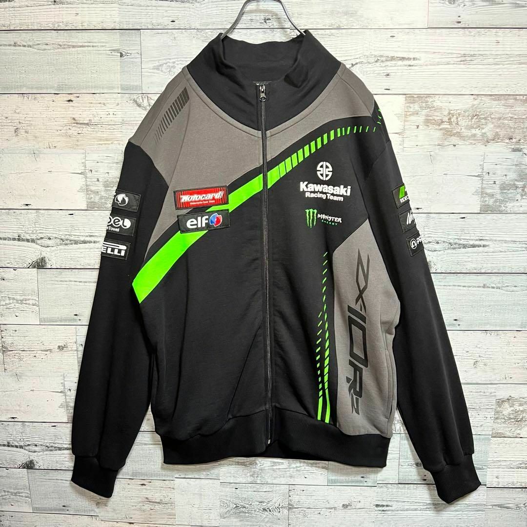 カワサキジップアップ公式スウェットKawasaki Official WSBK メンズのトップス(スウェット)の商品写真