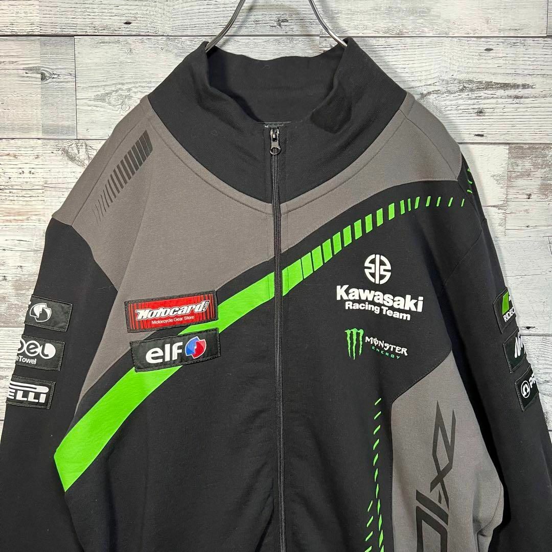 カワサキジップアップ公式スウェットKawasaki Official WSBK メンズのトップス(スウェット)の商品写真