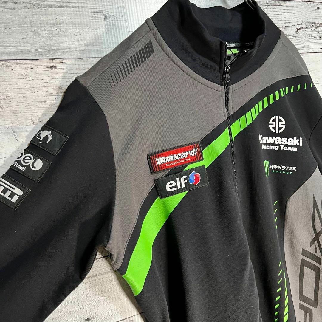 カワサキジップアップ公式スウェットKawasaki Official WSBK メンズのトップス(スウェット)の商品写真