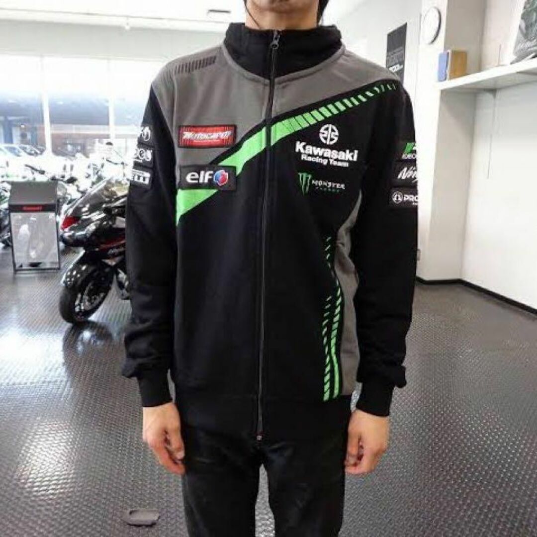 カワサキジップアップ公式スウェットKawasaki Official WSBK メンズのトップス(スウェット)の商品写真