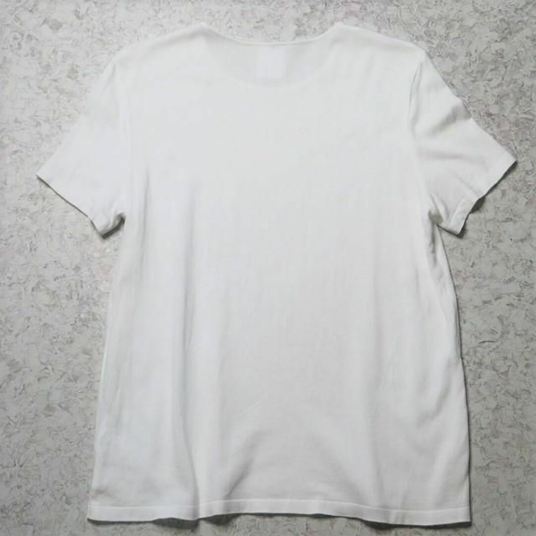 CHANELロゴ刺繍サマーニットTシャツ半袖トップス黒白ヴィンテージシャネル