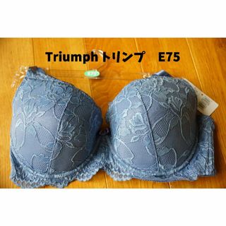 トリンプ(Triumph)のトリンプ  E75   4/5カップブラ  くすみブルー  大きいサイズ(ブラ)