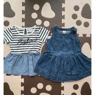 女の子ワンピース　80センチ　2点　まとめ売り　GAP(ワンピース)