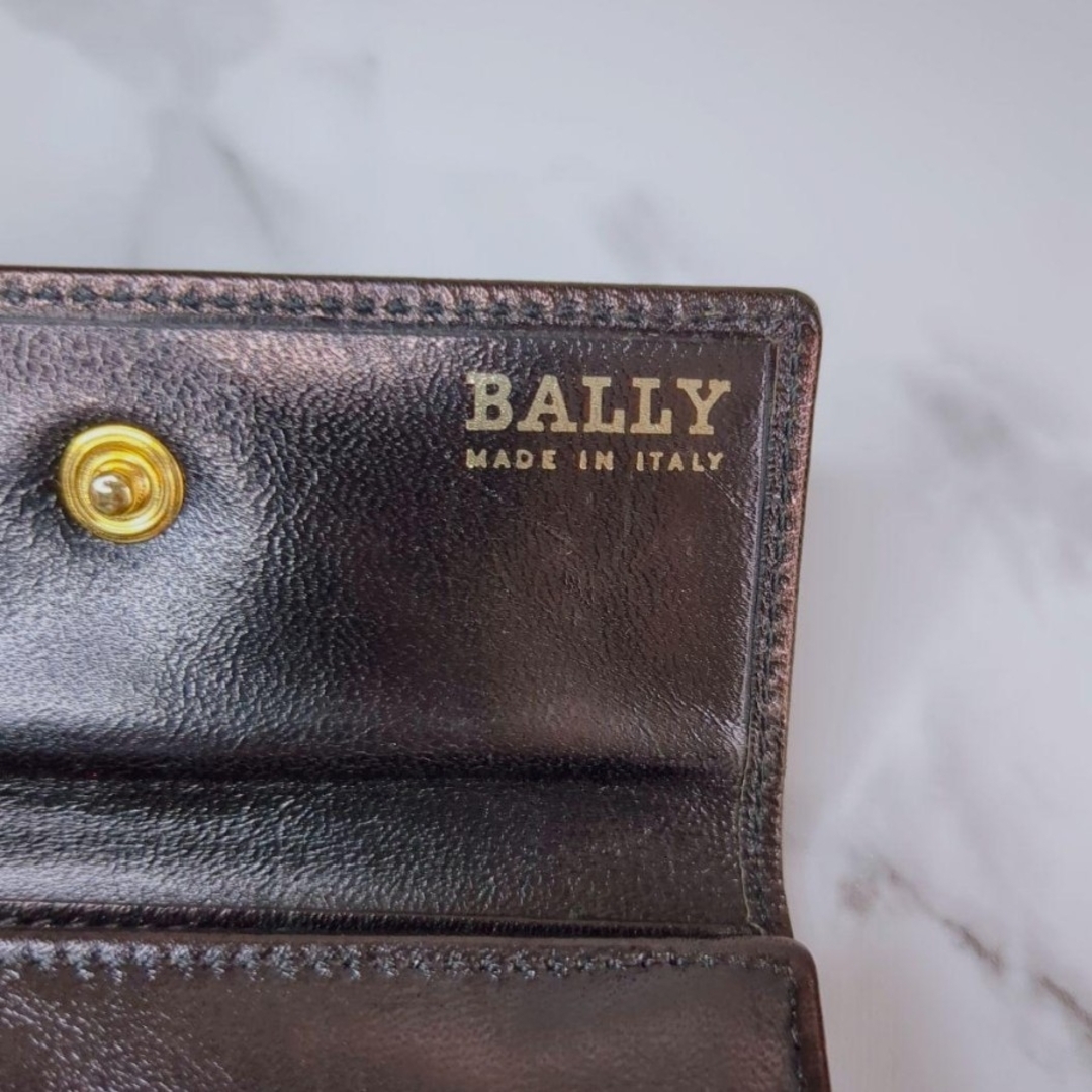 【未使用品】BALLY バリー　二つ折り　財布　刻印　イタリア製　ブロンズ