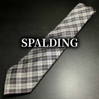 スポルディング(SPALDING)のスポルディング チェック グレー ネクタイ B103-B01(ネクタイ)