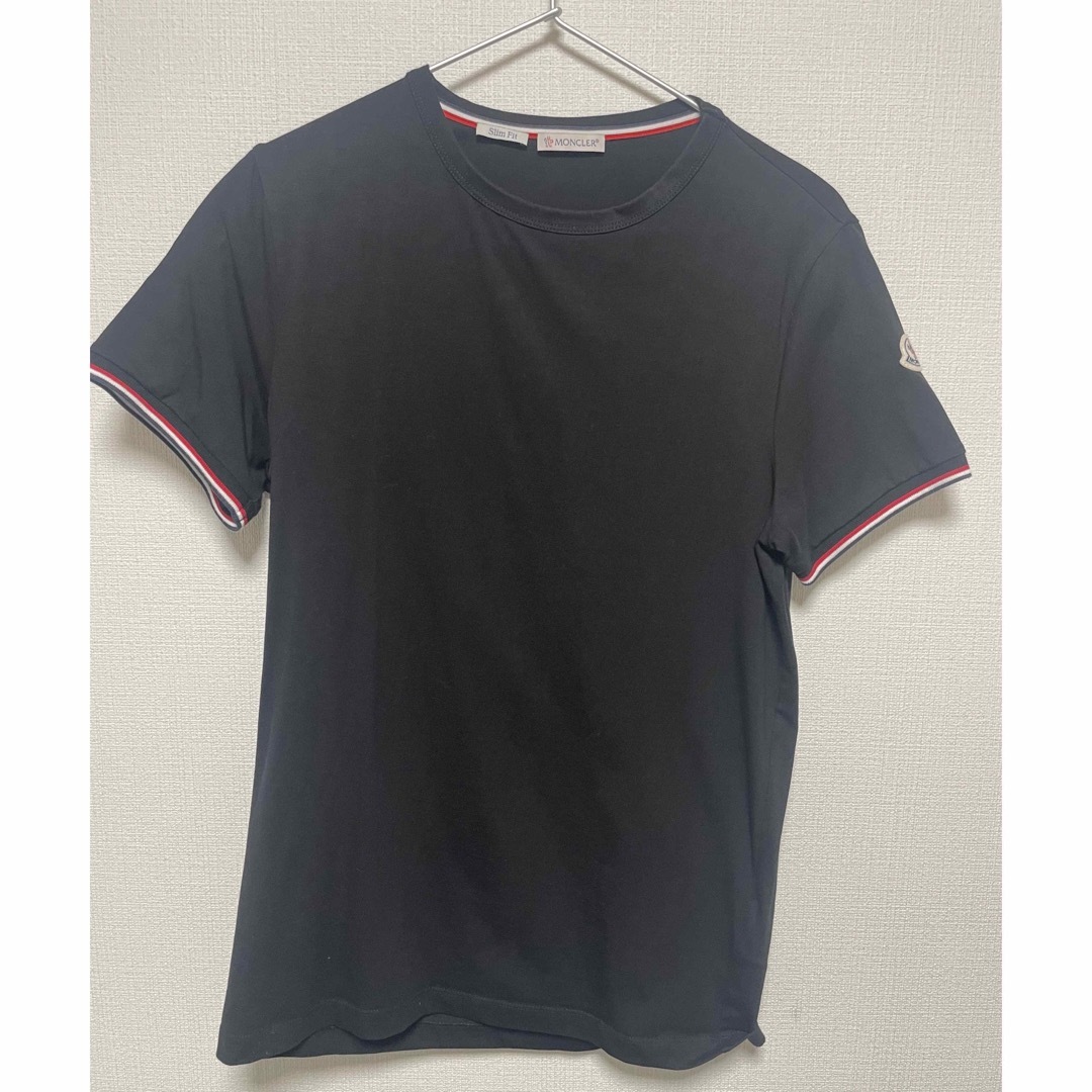 MONCLER(モンクレール)のモンクレール　ロゴストレッチコットンTシャツ　ブラックS メンズのトップス(Tシャツ/カットソー(半袖/袖なし))の商品写真