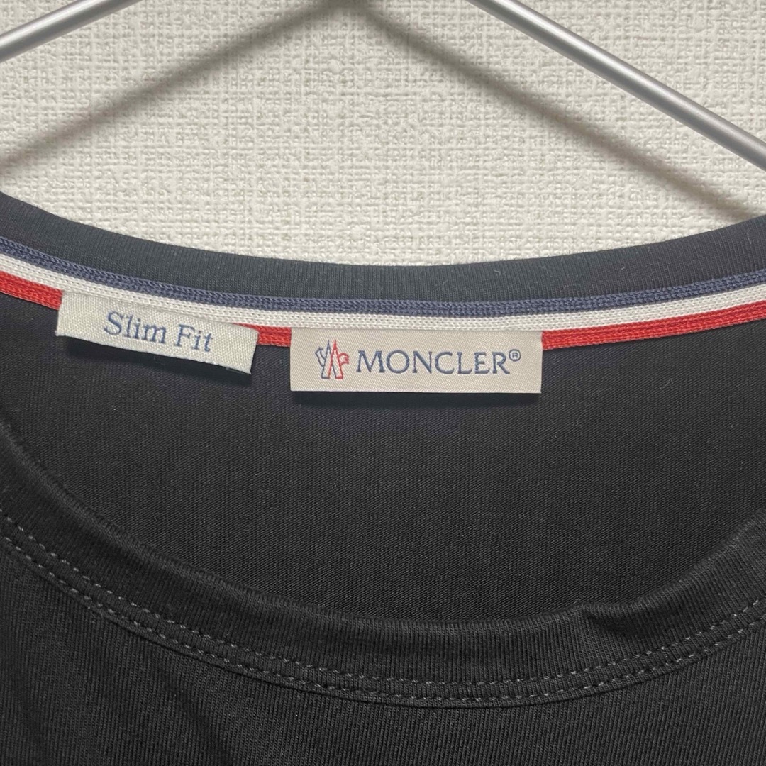 MONCLER(モンクレール)のモンクレール　ロゴストレッチコットンTシャツ　ブラックS メンズのトップス(Tシャツ/カットソー(半袖/袖なし))の商品写真