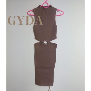 ジェイダ(GYDA)のGYDA　ウエストサークルリブニットワンピース(ミニワンピース)