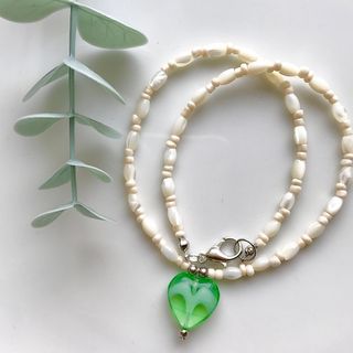 beadsnecklace＊shell×heart(ネックレス)