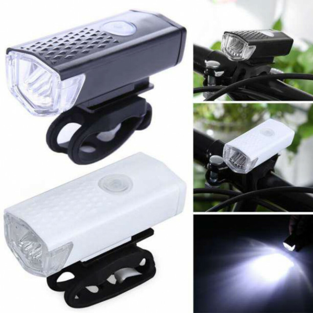 自転車 3段階LED フロントライト 黒 USB充電式 防水 ブラックの通販 by YS SHOP|ラクマ 自転車 3段階LED フロントライト 黒 USB充電式 防水 ブラック