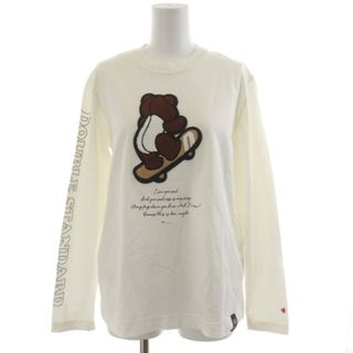 ダブルスタンダードクロージング(DOUBLE STANDARD CLOTHING)のダブルスタンダードクロージング ダブスタ Tシャツくまワッペン 長袖 ホワイト(カットソー(長袖/七分))