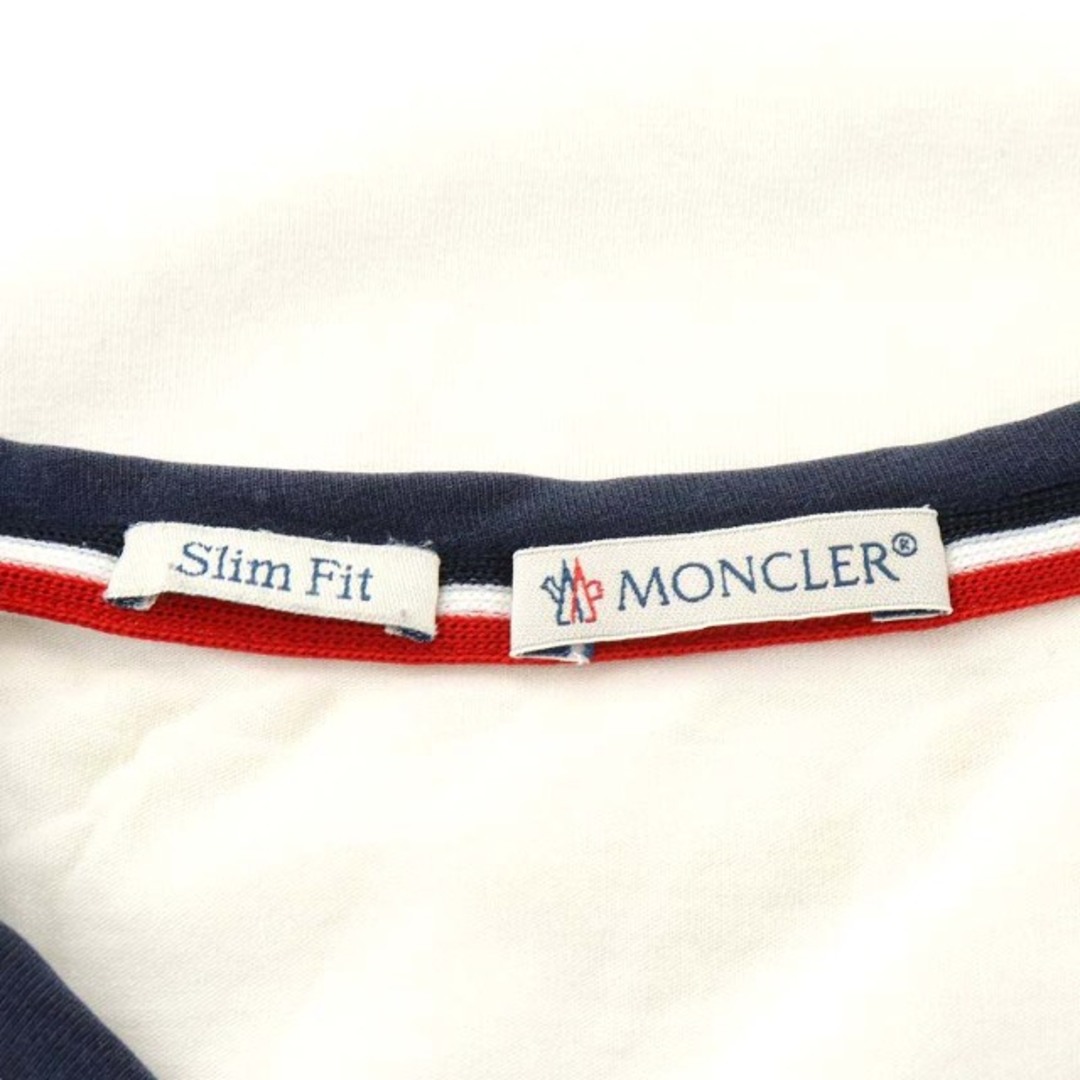 MONCLER(モンクレール)のMONCLER MAGLIA SCOLLO A V Tシャツ 半袖 S 白 メンズのトップス(Tシャツ/カットソー(半袖/袖なし))の商品写真