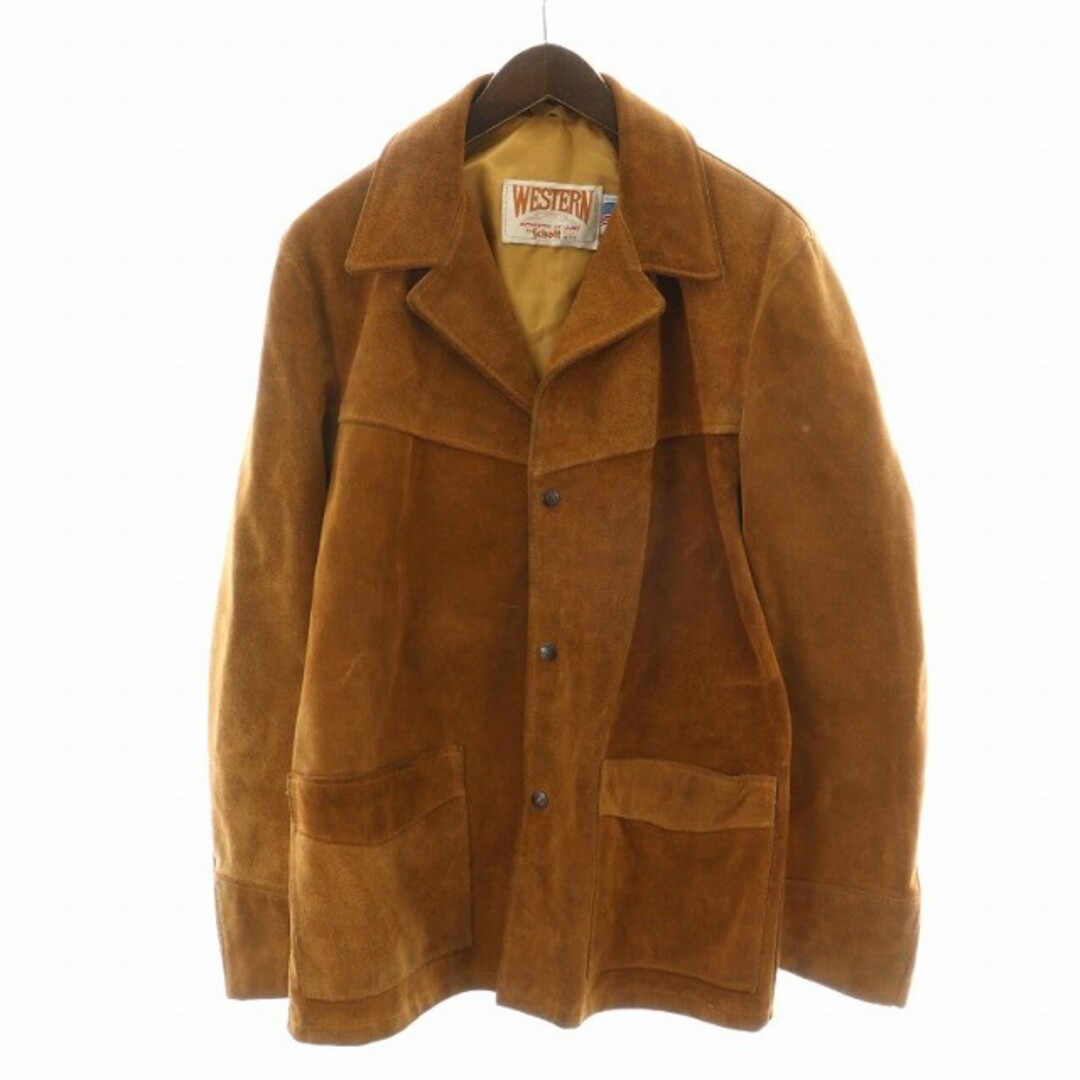 SCHOTT WESTERN レザージャケット 革ジャン スエード 38 M 茶